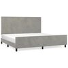 vidaXL Bedframe zonder matras 200x200 cm fluweel lichtgrijs