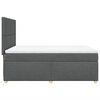 vidaXL Boxspring met matras stof donkergrijs 140x190 cm