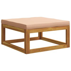 vidaXL Modulaire voetenbank met kussens Massief Acaciahout Naturel