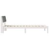 vidaXL Bedframe Wit en lichtgrijs 90 x 190 cm Massief grenenhout