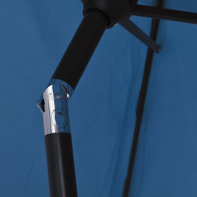 vidaXL Parasol met metalen paal 300x200 cm blauw