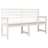 vidaXL Tuinbank 159,5x48x91,5 cm massief grenenhout wit