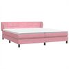 vidaXL Boxspringbed met matrassen 180x220 cm fluweel roze