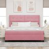 vidaXL Boxspringbed met matras Roze 180 x 200 cm Fluweel