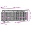 vidaXL Hondenkennel met dak 11,06 m&sup2; staal