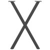 vidaXL Eettafelpoten 2 st X-vormig 57x(72-73) cm staal antraciet