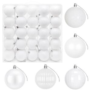 vidaXL Kerstballen set 50 st Wit 8 cm Polystyreen