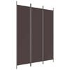 vidaXL Kamerscherm met 3 panelen 150x200 cm stof bruin