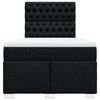 vidaXL Boxspring met matras stof zwart 120x190 cm