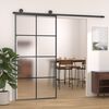 vidaXL Schuifdeur met beslag 102,5x205 cm ESG-glas en aluminium
