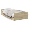 vidaXL Bedframe met lades bewerkt hout sonoma eikenkleurig 90x190 cm