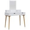 vidaXL Toilettafel Set FAUSKE 4 pcs Wit 100 x 50 x 143 cm