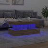 vidaXL Salontafel met LED-verlichting 90x50x40cm artisanaal eikenkleur