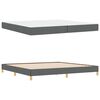 vidaXL Boxspringbed met matras Donkergrijs 200 x 200 cm Stof