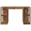 vidaXL Bureau met plank Oud Hout 130 x 50.5 x 75 cm Bewerkt hout