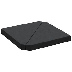 vidaXL Parasolvoetplaten 2 st driehoekig 14 kg graniet zwart