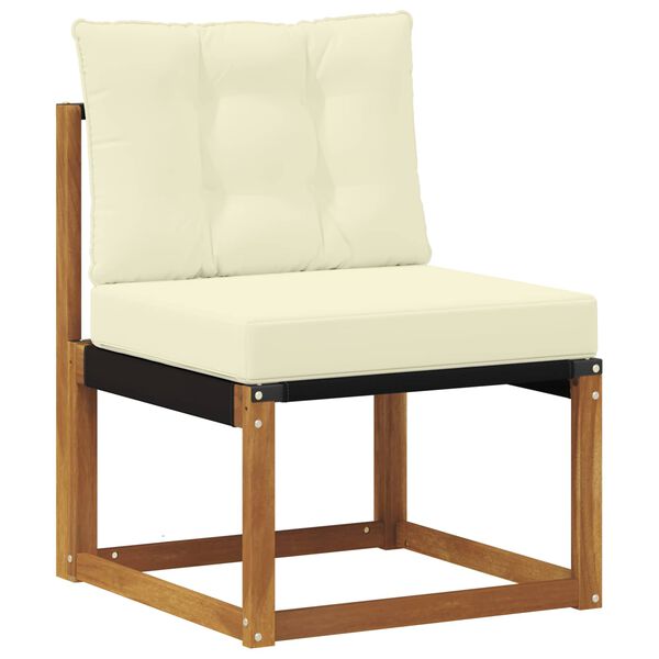 vidaXL Buiten bankenset met kussen 9 pcs Natuurlijk en Cr&egrave;me