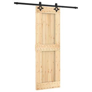 vidaXL Schuifdeur 70 x 210 cm Massief Grenenhout (Niet-Behandeld)