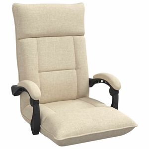 vidaXL Verstelbare vlo stoelen Cr&egrave;mekleurig Stof