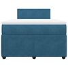 vidaXL Boxspring met matras fluweel blauw 120x190 cm