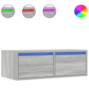 vidaXL Tv-meubel met LED-verlichting 75x35,5x25 cm grijs sonoma eiken