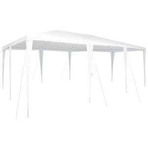 vidaXL Partytent Wit 600 x 400 x 266 cm Polyethyleen en Staal