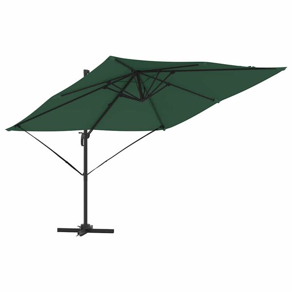 vidaXL Roma Parasol Groen 286 x 285 x 265 cm Polyester en Aluminium