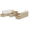 vidaXL Tuinbankenset 11 st 10-Aantal zitplaatsen Beige Poly riet