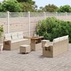 vidaXL Tuin Sofa Set met kussen 9 pcs Beige poly rattan
