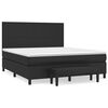 vidaXL Boxspring met matras kunstleer zwart 180x200 cm