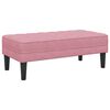 vidaXL Bank met kussen Roze 113 x 57 x 39 cm Fluweel