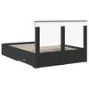 vidaXL Bedframe met hoofdeinde Zwart 140 x 190 cm Bewerkt hout