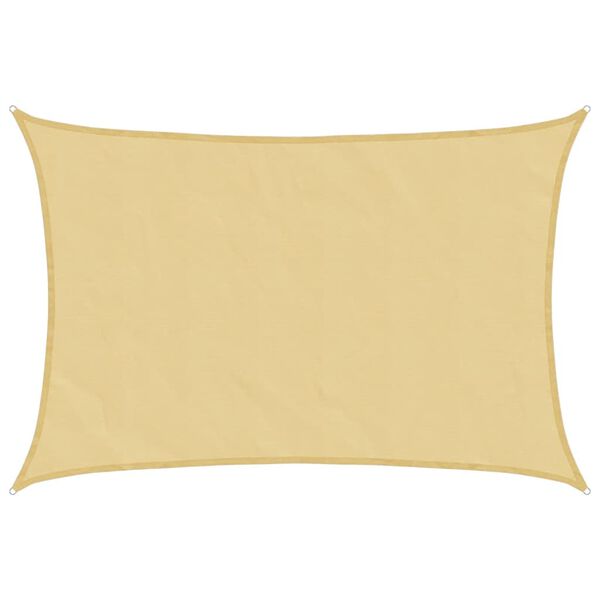vidaXL Zonnezeil 5x3 m 100% polyester oxford zandkleurig
