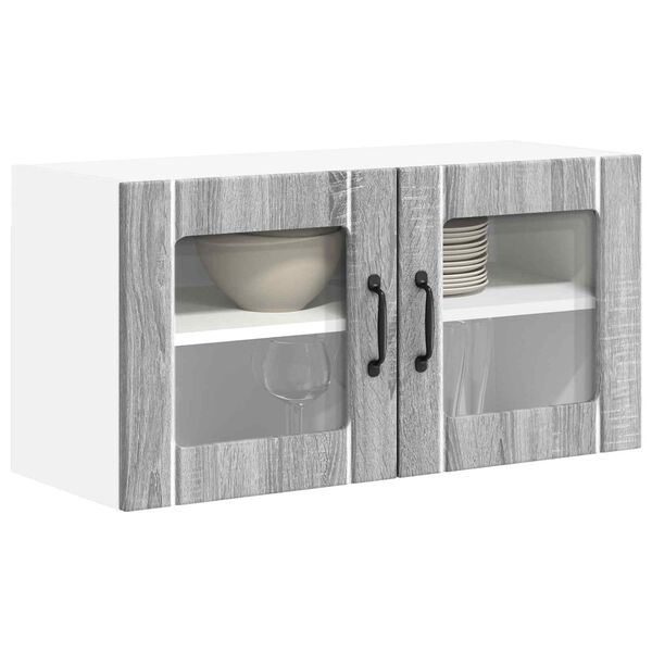vidaXL Keukenkast Grijs Sonoma 80 x 31 x 40 cm Bewerkt hout