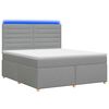 vidaXL Boxspringbed met matras Lichtgrijs 140 x 190 cm Stof