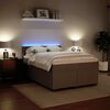 vidaXL Boxspring met matras fluweel lichtgrijs 160x200 cm