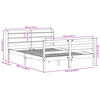 vidaXL Bedframe met hoofdbord massief grenenhout 120x200 cm