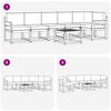 vidaXL Buiten bankenset met kussen 7 pcs Natuurlijk en Beige