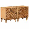 vidaXL Nachtkastje 2 pcs Bruin 40 x 33,5 x 46 cm Massief Mango Hout
