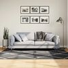 vidaXL Vloerkleed shaggy hoogpolig modern 140x200 cm zwart en cr&egrave;me