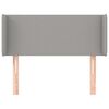 vidaXL Hoofdbord met randen 103x16x78/88 cm stof lichtgrijs