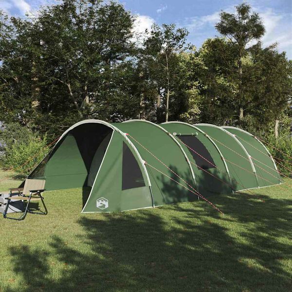 vidaXL Tunneltent met dak met opslag Groen en Wit 778 x 356 x 210 cm