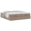 vidaXL Ottoman bed met matrassen 200x200cm kunstleer cappuccinokleurig