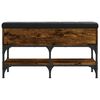 vidaXL Schoenenbank 82x32x45 cm bewerkt hout gerookt eikenkleurig