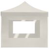 vidaXL Partytent inklapbaar met wanden 4,5x3 m aluminium crème