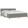 vidaXL Boxspringbed met kussen met hoofdeinde Taupe 180 x 200 cm Stof