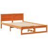 vidaXL Bedframe Wasbruin 135 x 190 cm Massief grenenhout