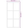 vidaXL Schuifdeur 102x205 cm ESG-glas en aluminium zwart