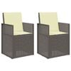 vidaXL Tuin Eetstoelen 2 st Lichtgrijs en Cr&egrave;me PP