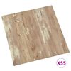 vidaXL Vloerplanken 55 pcs Bruin 5,11 m&sup2; PVC